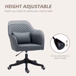 Vinsetto Office Chair with Rechargeable Vibration Massage, Grey