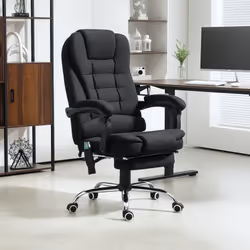 Vinsetto Ergonomic Heated 6 Points Vibration Massage Office Chair, Black