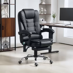 Vinsetto Ergonomic Heated 6 Points Vibration Massage Executive Chair Black