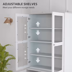 HOMCOM Modern Bookcase, Display Storage Cabinet with Adjustable Shelves