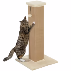 PawHut 81cm Cat Scratching Post w/ Jute Rope, Hanging Ball, Soft Plush Beige - Additional view 8