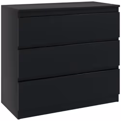 HOMCOM Chest of Drawers, 3 Drawer Storage Cabinet Unit for Bedroom, Black - Additional view 8