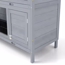 PawHut 54 Inch Large Rabbit Hutch Guinea Pig Hutches with Sliding Trays Outdoor - Additional view 6