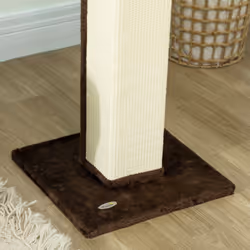 PawHut 81cm Cat Scratching Post w/ Sisal Rope, Hanging Ball Soft Plush Brown - Additional view 7