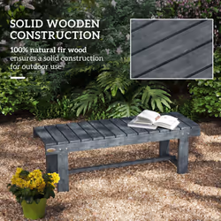 Outsunny 1.1M Outdoor Garden Bench Patio Loveseat Fir Wood 2 Person