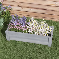 Outsunny Wooden Garden Raised Bed Planter Grow Containers Pot, 100x36.5x36cm - Additional view 5