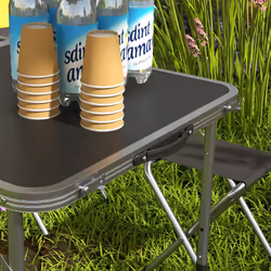 Outsunny Camping Table and Chairs Outdoor Indoor Use for BBQ Picnic Garden - Additional view 7