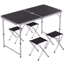Outsunny Camping Table and Chairs Outdoor Indoor Use for BBQ Picnic Garden - Additional view 8