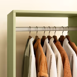 HOMCOM Open Wardrobe Clothes Rail Bedroom Clothes Storage Rod Shelves Green - Additional view 8