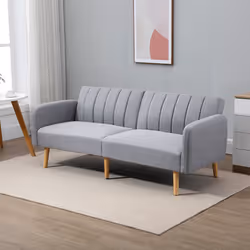 HOMCOM 3 Seater Sofa Bed w/ Adjustable Backrest for Living Room, Guest Room