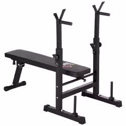 HOMCOM Adjustable Weight Bench with Barbell Rack, Dip Station, Black - Additional view 8