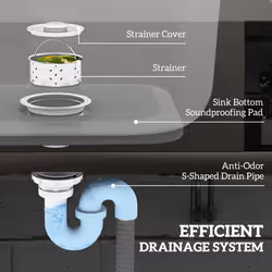 HOMCOM Outdoor Kitchen Sink Unit with Cold and Hot Water Pipe - Additional view 5