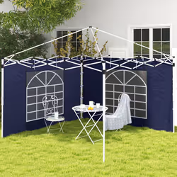 Outsunny 3x3(m) or 3x6m Pop Up Gazebo Side Panels Replacement, 2 Pack, Blue