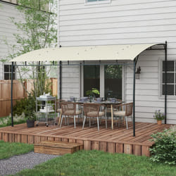 Outsunny 3 x 4m Metal Pergola, Outdoor Gazebo UV-Resistant, Cream White