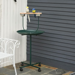 PawHut Bird Perch Stand, T-Stand Bird Training with Perch, Green