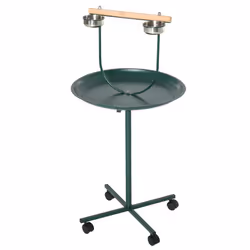 PawHut Bird Perch Stand, T-Stand Bird Training with Perch, Green - Additional view 7