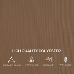 Outsunny 3 x 4(m) Universal Gazebo Replacement Sidewall Set, 4 Panels, Brown