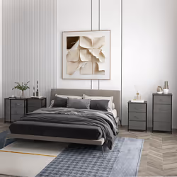 HOMCOM Chest of Drawers with 7 Dresser Drawers for Home Bedroom, Dark Grey - Additional view 8