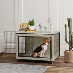 PawHut Dog Crate Furniture on Wheels, for Medium Dogs