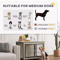 PawHut Dog Crate Furniture on Wheels, for Medium Dogs - Additional view 6