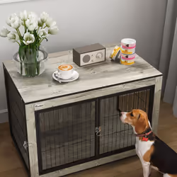 PawHut Dog Crate Furniture on Wheels, for Medium Dogs - Additional view 7