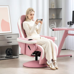 HOMCOM Manual Recliner Armchair PU Sofa Chair with Footrest and Reclining
