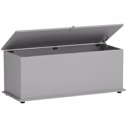 HOMCOM Storage Chest With Lid, 113L Storage Box, Grey - Additional view 8