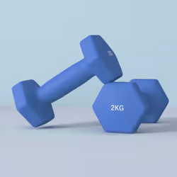SPORTNOW Set of 2 Hexagonal Dumbbells Weights Pair, 2 x 2kg, Blue - Additional view 5