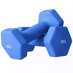 SPORTNOW Set of 2 Hexagonal Dumbbells Weights Pair, 2 x 2kg, Blue - Additional view 8