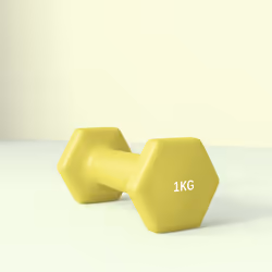 SPORTNOW Set of 2 Hexagonal Dumbbells Weights Pair, 2 x 1kg, Yellow - Additional view 5