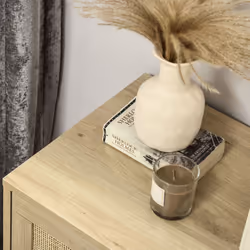 HOMCOM 4 Drawer Dresser, Boho Chest of Drawers Storage Cabinet, Natural - Additional view 6