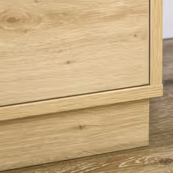 HOMCOM 4 Drawer Dresser, Boho Chest of Drawers Storage Cabinet, Natural - Additional view 7