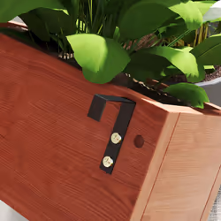 Outsunny Wooden Garden Planters with Trellis Wall-mounted Raised Garden Bed - Additional view 7