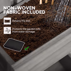 Outsunny Wooden Garden Planters with Trellis Wall-mounted Raised Garden Bed - Additional view 4