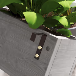 Outsunny Wooden Garden Planters with Trellis Wall-mounted Raised Garden Bed - Additional view 7