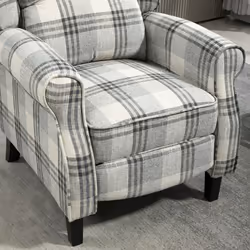 HOMCOM Recliner Chair for Living Room Wingback Chair with Padded Armrest Grey - Additional view 6