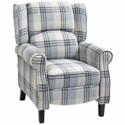 HOMCOM Recliner Chair for Living Room Wingback Chair with Padded Armrest Grey - Additional view 7