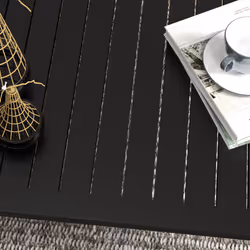 Outsunny Aluminium Outdoor Coffee Table Patio Table with Slat Top, Black - Additional view 7