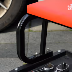 HOMCOM Workshop Stool, Rolling Mechanic Stool with 360-Degree Swivel, Red - Additional view 5