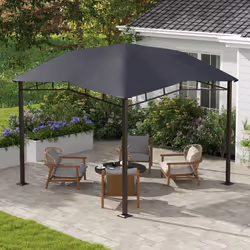 Outsunny 3x3(m) Outdoor Patio Gazebo Pavilion Canopy Tent Steel Frame Grey - Additional view 5