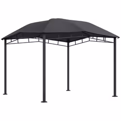 Outsunny 3x3(m) Outdoor Patio Gazebo Pavilion Canopy Tent Steel Frame Grey - Additional view 8