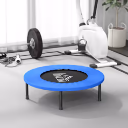 HOMCOM 81cm Fitness Trampoline Exercise, Max Load 100 KG, Blue Black - Additional view 7
