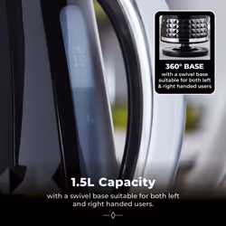 Tower Solitaire Kettle 2 Slice Toaster & Canisters Set in Black/Chrome