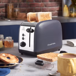 Russell Hobbs Colours Plus Grey 1.7L Kettle & 2 Slice Toaster Set