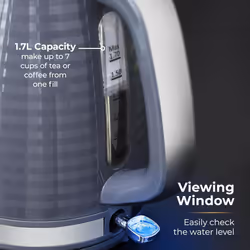 Tower Saturn Kettle & 2 Slice Toaster Matching Kitchen Set (Grey) UK