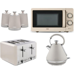 Tower Cavaletto Latte Pyramid Kettle Toaster Microwave & Canisters