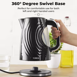 Tower Sonar Black Kettle, 2 Slice Toaster & 800W 20L Microwave Set