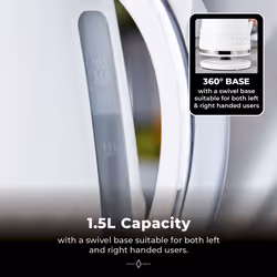 Tower Solitaire White Kettle Toaster T24042WHT Microwave Canisters Set