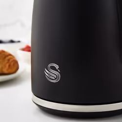 Swan Serenity Black Kettle, 4 Slice Toaster & 700W Microwave Set