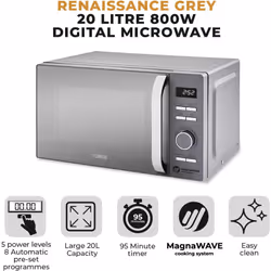 Tower Sera Grey Kettle 4 Slice Toaster Microwave Breadbin Canisters